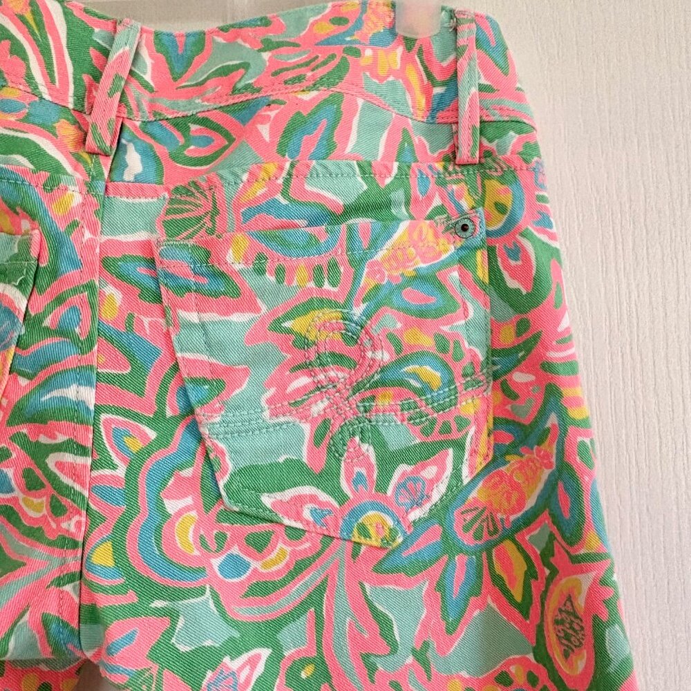 Lilly Pulitzer Worth Skinny Mini Jeans Size 0 Crop Jeans Multi Color - Picture 8 of 13